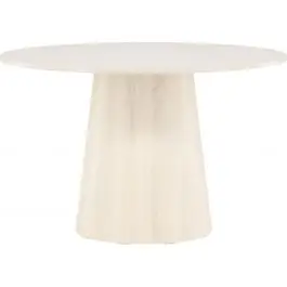 Letzte Chance Runder Esstisch Lanzo Venture Design - MDF Weiß lackiert - ⌀120 cm