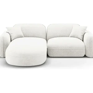 Neue Kollektion CXL by Christian Lacroix - 3-Sitzer modulares Ecksofa links "Lucien" Sitzer aus Samt elfenbein - 230x165x70cm