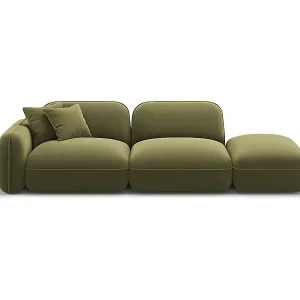 CXL by Christian Lacroix - 3-Sitzer modulares Sofa rechts "Lucien" Sitzer aus Samt hellgrün - 295x90x70cm Jetzt Bestellen