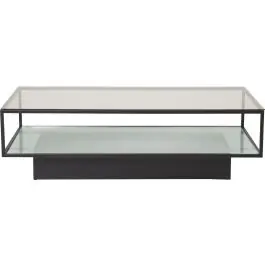 Couchtisch Maglehem Venture Design - Glas/Schwarz - 130x60 cm Highlight
