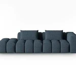 CXL by Christian Lacroix - 3-Sitzer modulares Sofa links "Lorella" Sitzer aus strukturiertem Stoff dunkelblau - 265x85x70cm Geprüft