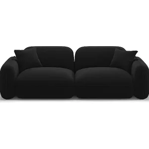 Kracherpreis CXL by Christian Lacroix - 3-Sitzer modulares Sofa "Lucien" Sitzer aus Samt schwarz - 230x90x70cm