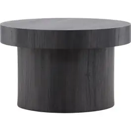 Schnäppchen Couchtisch Malung Venture Design - MDF Schwarz Ø 80 cm