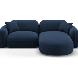 CXL by Christian Lacroix - 3-Sitzer modulares Ecksofa rechts "Lucien" Sitzer aus Samt dunkelblau - 230x165x70cm Neu