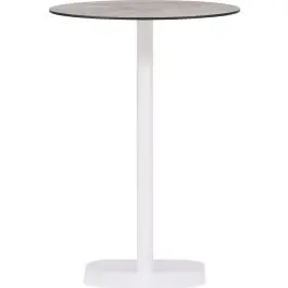 Super-Preis Bartisch Milano Venture Design - Aluminium Weiß - Ø70cm - Grau