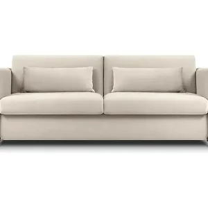 Sale CXL by Christian Lacroix - 2-Sitzer ausklappbares Sofa "Yanis" Sitzer aus Samt beige - 182x102x80cm