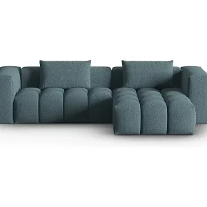 CXL by Christian Lacroix - 3-Sitzer modulares Ecksofa rechts "Lorella" Sitzer aus strukturiertem Stoff hellblau - 260x145x70cm Preiswert