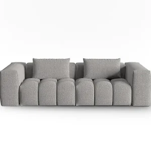 Mega-Angebot CXL by Christian Lacroix - 3-Sitzer modulares Sofa "Lorella" Sitzer aus strukturiertem Stoff dunkelbeige - 230x85x70cm