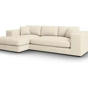 CXL by Christian Lacroix - 5-Sitzer Ecksofa links "Tendance" Sitzer aus Cord leichtes beige - 282x174x72cm Sonderaktion