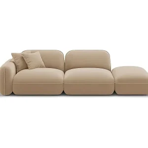 Beliebt CXL by Christian Lacroix - 3-Sitzer modulares Sofa rechts "Lucien" Sitzer aus Samt sand - 295x90x70cm