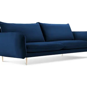 Angebot Cosmopolitan Design - 3-Sitzer Sofa "Vienna" aus Samt königsblau - 200x92x95cm