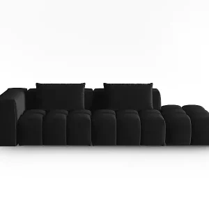 Geprüft CXL by Christian Lacroix - 3-Sitzer modulares Sofa rechts "Lorella" Sitzer aus Samt schwarz - 265x85x70cm