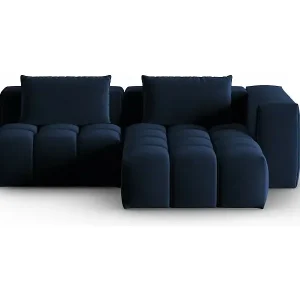 CXL by Christian Lacroix - 3-Sitzer modulares Ecksofa rechts "Lorella" Sitzer aus Samt königsblau - 205x145x70cm Saisonangebot