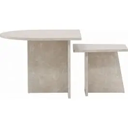 Couchtisch Sala Venture Design MDF Marmorlook 60x60 cm, 40x40 cm Beige Neue Ware