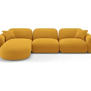 CXL by Christian Lacroix - 4-Sitzer modulares Ecksofa links "Lucien" Sitzer aus Samt senf - 320x165x70cm Sonderangebot
