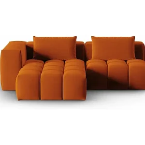 CXL by Christian Lacroix - 3-Sitzer modulares Ecksofa links "Lorella" Sitzer aus Samt terrakotta - 205x145x70cm Neu Im Sortiment