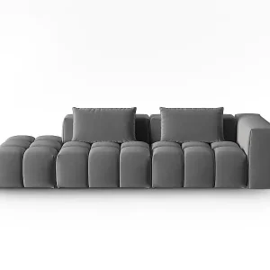 Neuheit CXL by Christian Lacroix - 3-Sitzer modulares Sofa links "Lorella" Sitzer aus Samt Zement - 265x85x70cm