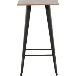 Top-Preis Bartisch Tempe Venture Design - Walnuss MDF & Metall - 60x60x105cm - Schwarz/Braun