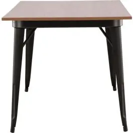 Esstisch Tempe Venture Design - Schwarz/Walnuss MDF - 140x80 cm Preiswert