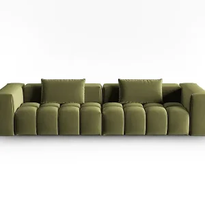 Super-Preis CXL by Christian Lacroix - 5-Sitzer modulares Sofa "Lorella" Sitzer aus Samt hellgrün - 290x85x70cm