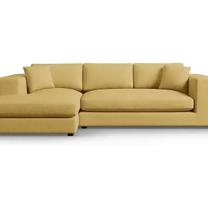 CXL by Christian Lacroix - 5-Sitzer Ecksofa links "Tendance" Sitzer aus strukturiertem Stoff gelb - 282x174x72cm Angebot