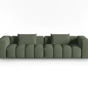 Neue Ware CXL by Christian Lacroix - 5-Sitzer modulares Sofa "Lorella" Sitzer aus strukturiertem Stoff dunkles olivgrün - 290x85x70cm