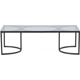 Sofatisch Skanör Venture Design – Glas/Schwarz – 140x70 cm Aktuell
