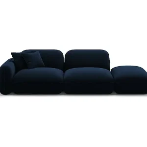 Abverkauf CXL by Christian Lacroix - 3-Sitzer modulares Sofa rechts "Lucien" Sitzer aus Samt königsblau - 295x90x70cm