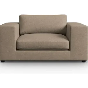 Neuheit CXL by Christian Lacroix - 1,5-Sitzer Sofa "Tendance" Sitzer aus strukturiertem Stoff hellbraun - 156x122x72cm