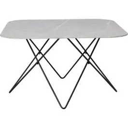 Sofatisch Tristar Venture Design - Glasmarmor - 80x80 cm - Grau Knallerangebot