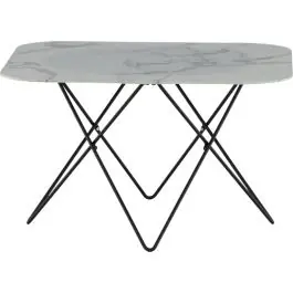 Jetzt Bestellen Sofatisch Tristar Venture Design - Glasmarmor - 80x80x50 cm - Weiß/Schwarz