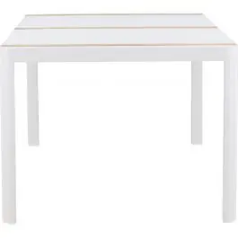 Highlight Esstisch Togo Venture Design - Aluminium/Teak - 200x100 cm - Weiß