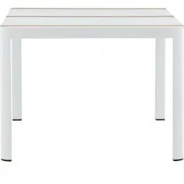 Esstisch Togo Venture Design - Aluminium Weiß / Teak - 150x90 cm Meistverkauft