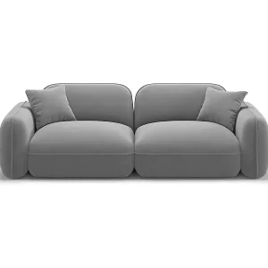 CXL by Christian Lacroix - 3-Sitzer modulares Sofa "Lucien" Sitzer aus Samt hellgrau - 230x90x70cm Begrenztes Angebot