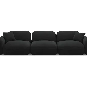 CXL by Christian Lacroix - 4-Sitzer modulares Sofa "Lucien" Sitzer aus Samt anthrazit - 320x90x70cm Schneller Versand