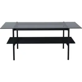 Couchtisch Von Staf Venture Design - Rauchglas, Metall - 120x60 cm - Schwarz Saisonangebot
