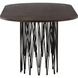 Ovaler Esstisch Stone Venture Design - MDF/Mocca - 220x100 cm - Schwarz Solange Der Vorrat Reicht