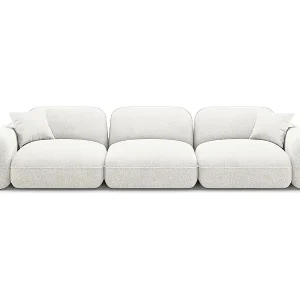 CXL by Christian Lacroix - 4-Sitzer modulares Sofa "Lucien" Sitzer aus Samt elfenbein - 320x90x70cm Gratis Versand