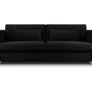 Angebot CXL by Christian Lacroix - 2-Sitzer ausklappbares Sofa "Yanis" Sitzer aus Samt schwarz - 182x102x80cm