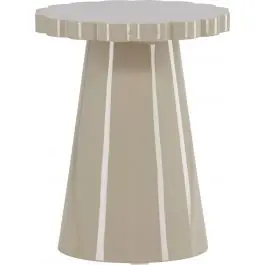 Letzte Chance Beistelltisch Krull Venture Design - MDF glänzend beige - ⌀45x55 cm