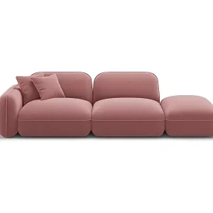 Beliebt CXL by Christian Lacroix - 3-Sitzer modulares Sofa rechts "Lucien" Sitzer aus Samt lachs - 295x90x70cm