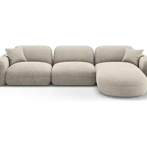 Online Kaufen CXL by Christian Lacroix - 4-Sitzer modulares Ecksofa rechts "Lucien" Sitzer aus Samt dunkelbeige - 320x165x70cm