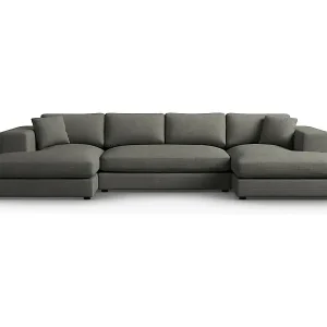 CXL by Christian Lacroix - 5-Sitzer Panoramasofa "Tendance" Sitzer aus Cord dunkelgrau - 344x170x72cm Saisonangebot