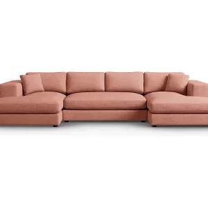 Expressversand CXL by Christian Lacroix - 5-Sitzer Panoramasofa "Tendance" Sitzer aus strukturiertem Stoff rot - 344x170x72cm