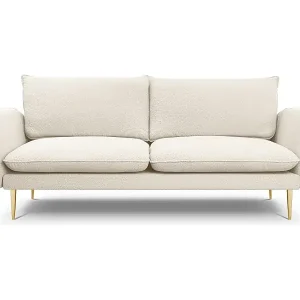 Cosmopolitan Design - 3-Sitzer Sofa "Vienna" aus Boucle beige - 200x92x95cm Online Kaufen