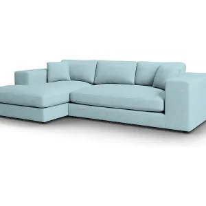CXL by Christian Lacroix - 5-Sitzer Ecksofa links "Tendance" Sitzer aus Cord hellblau - 282x174x72cm Preis Gesenkt