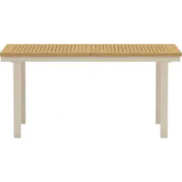 Schnäppchen Rechteckiger Esstisch Panama Venture Design - Aluminium/Teak - 160x90 cm - Beige