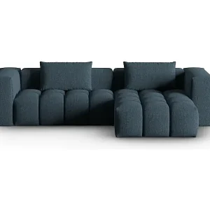 CXL by Christian Lacroix - 3-Sitzer modulares Ecksofa rechts "Lorella" Sitzer aus strukturiertem Stoff dunkelblau - 260x145x70cm Neue Kollektion