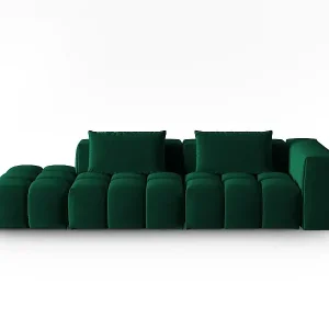CXL by Christian Lacroix - 3-Sitzer modulares Sofa links "Lorella" Sitzer aus Samt flaschengrün - 265x85x70cm Preiswert