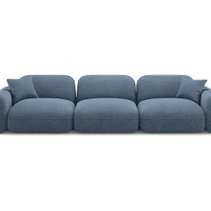 CXL by Christian Lacroix - 4-Sitzer modulares Sofa "Lucien" Sitzer aus Samt blue jeans - 320x90x70cm Wochenendangebot